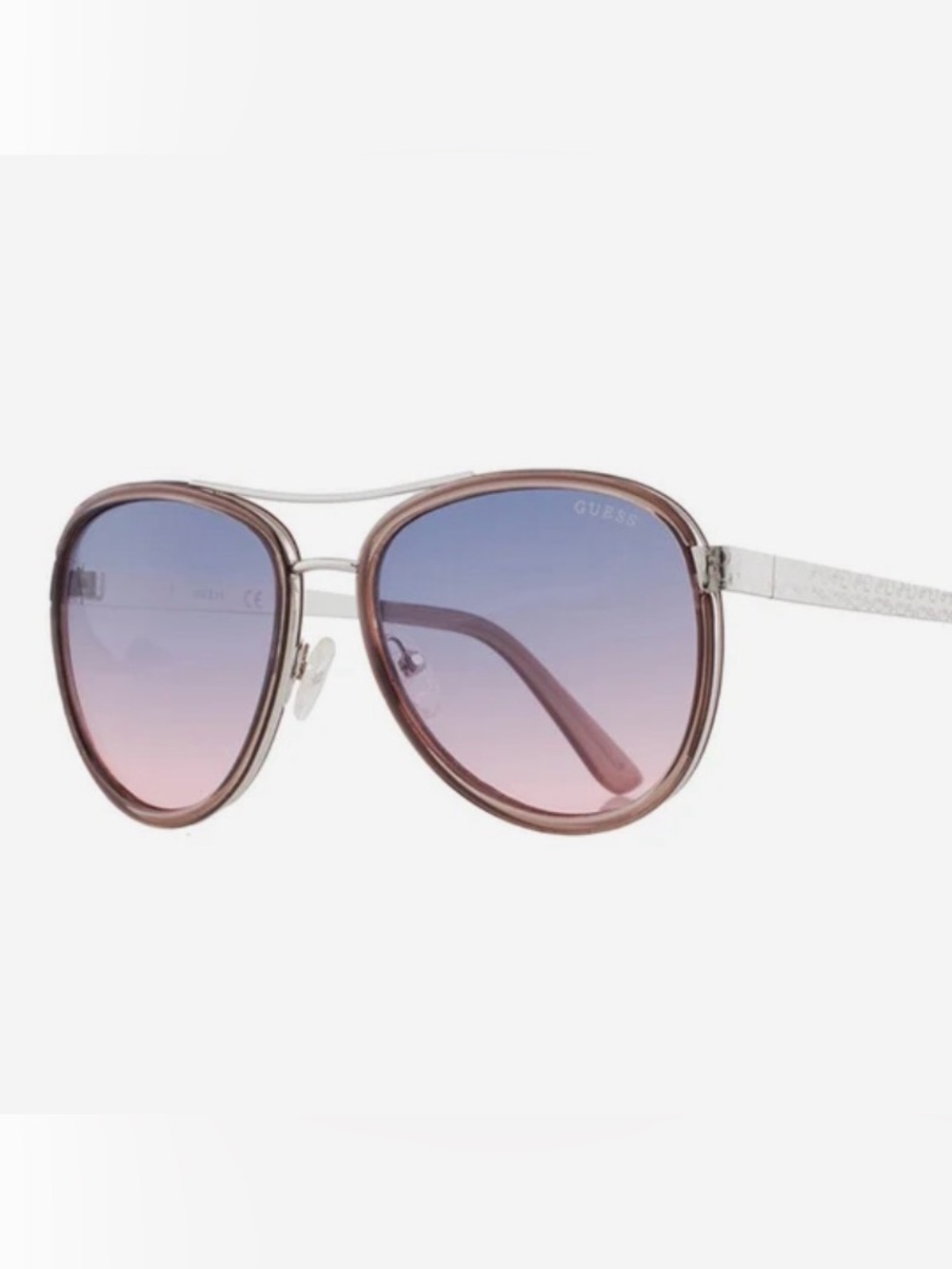 Guess Women's Pink to Blue Gradient Aviator Sunglasses